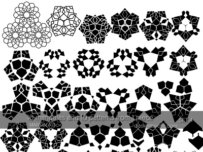 Creative Shapes and Symbols Set 4 abstract amazing black white creative digitalart geometric gorgeous logos pattern shapes symbols vectorart