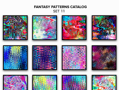 Disco Waves beautiful catalog colorful design disco waves illustration pattern patterns set