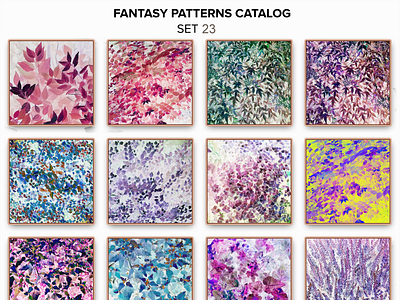 Patterns Catalog, Set 23 Floral Design ama amazing artprint artwork beautiful botanic branches catalog colorful floral design ge gorgeous leaves paintings pattern petals photography