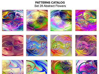 Patterns Catalog . Set 28 Abstract Flowers abstract flower patterns patterns catalog