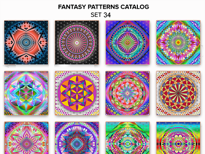 Patterns Catalog Set 34 Mandalas amazing beautiful colorful design digitalart gorgeous illustration mandalas pattern patterns catalog set 34 vectors