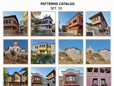 Patterns Catalog: Set 38 Photography The old town of Plovdiv old buildings photography town