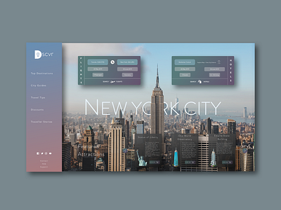 Dscvr - Travel Website Mockup Pt.2