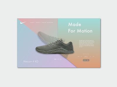 Nike Metcon Product Page company branding design fashion gradient minimal nike nike running product product page shoes shopping ui web