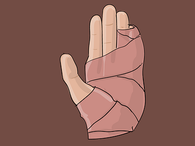 splint adobe illustrator broken drawing hand highlight illustration shadow splint