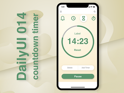 DailyUI 014 - countdown timer adobexd app daily ui dailyui design ui user interface web