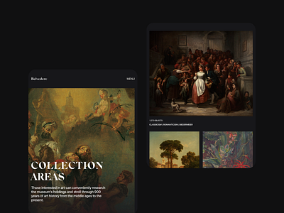 Belvedere Museum app design desktop minimal museum ui ux web webdesign website