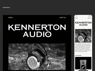 Kennerton Audio Equipment app branding design desktop minimal ui ux web webdesign website