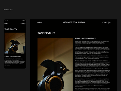 Kennerton Audio Equipment app design desktop minimal typography ui ux web webdesign website