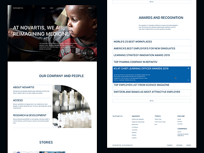 NOVARTIS design medicine pharmacy ui ux webdesign website