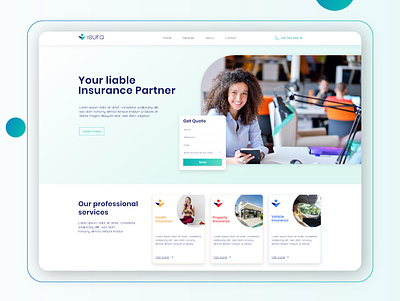 Isura Website insurance ui website