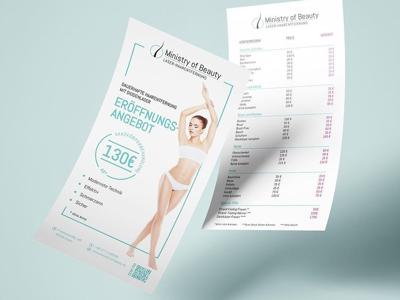 Flyer for laser hair removal