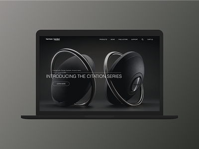 Harman Cardon Website Redesign acoustic branding concept design harman cardon headphones logo redesign ui ux webdesign website