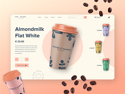 Coffee Culture Website branding coffee coffeeshop design logo ui ui design ux ux design webdesign