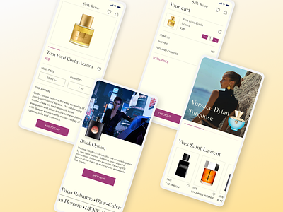 Perfume Boutique Website app branding design e commerce mobile online shop ui ui design ux ux design webdesign website