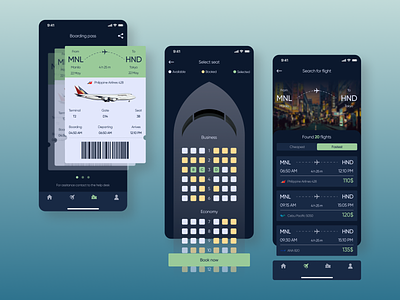 Flight Booking App app branding dark ui design flight ios mobile ui ui design ux ux design webdesign