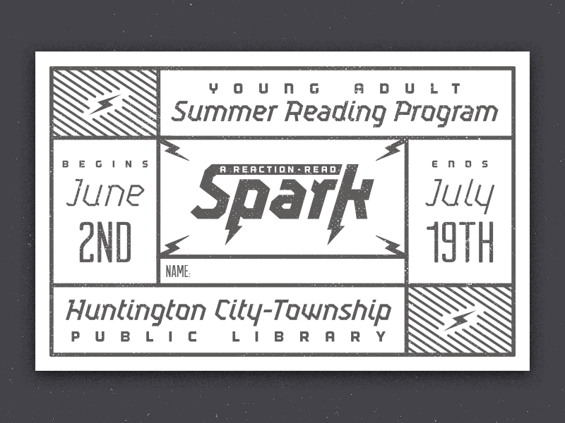 Spark a Reaction - Final bolt lightning program reading retro spark stamp summer texture vintage
