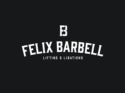 Felix Barbell b crossfit f fb gin liquor logo monogram wordmark