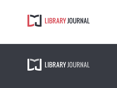 Just for fun book j l library logo logomark mark monogram red wordmark