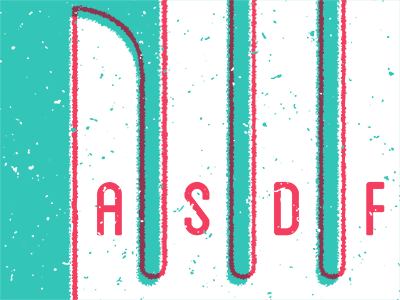 asdfjkl; close-up asdf geometric green hands illustration letters poster print red simple texture white