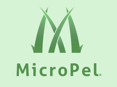 MicroPel aller gradient grass green logo m mark