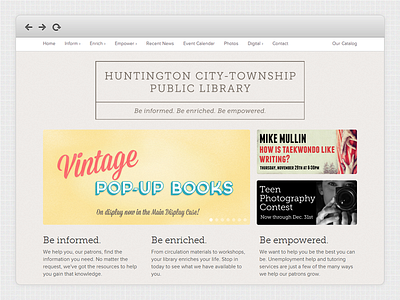Website touch-up beige internet library minimalist slider vintage web website