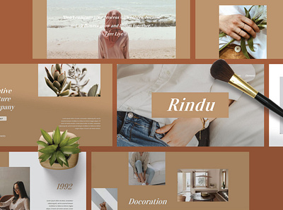 RINDU - PowerPoint Template artist beauty business creative custom project design fashion portfolio powerpoint presentation
