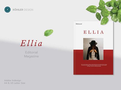 Ellia - Magazine Template artist beauty business color creative custom project design fashion layout magazine portfolio