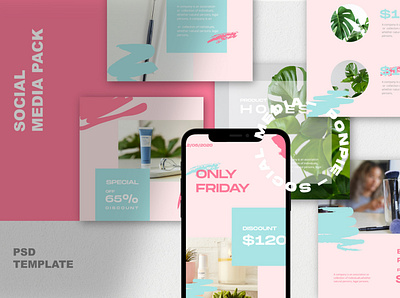 PONPIE - Social Media KIT agency beauty business creative custom project design fashion instagram post instagram stories portfolio ui