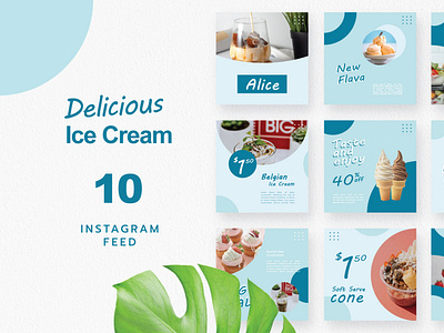 Alice - Ice Cream Post Instgram Template