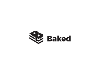 Baked b logo cake cake logo design logo