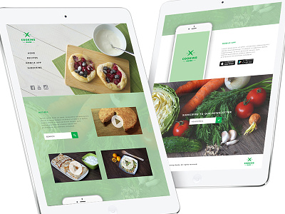 Cooking Guide UI cooking food landing page site ui web