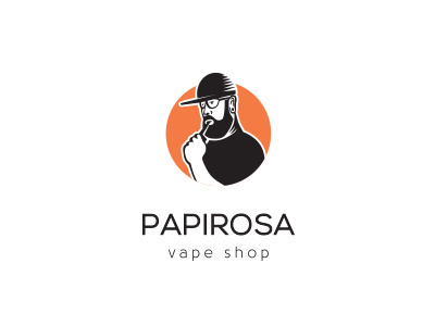 Papirosa brand cigarette hipster logo smoke vape