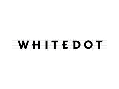 Whitedot development font identity logo typography