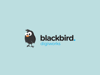 Blackbird DW bird funny identity logo
