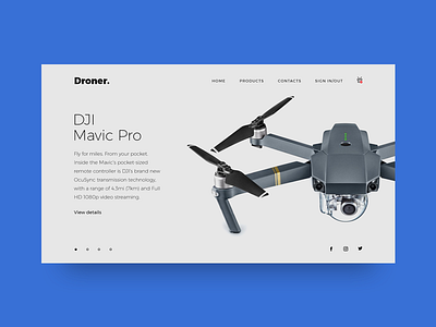 Drone Online Shop drone sire ui ux web
