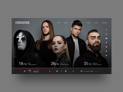 Hardkiss Website Concept band design music ui user interface ux web