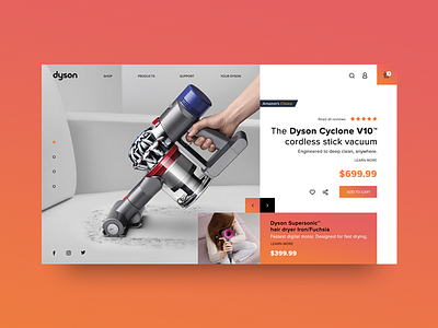 Dyson design ui user interface ux web