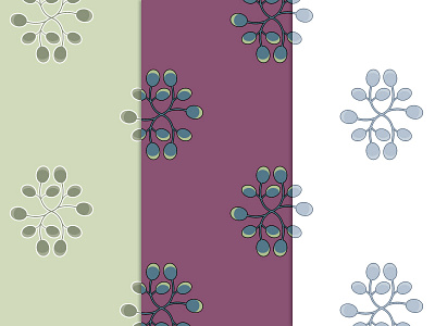 Oak Leaf Pattern, three colorways