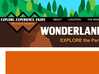 Wonderland Cave: Website Header Illustration illustration vector web design website