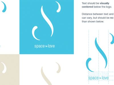 Identity Guidelines Book: Space to Love brand business identity logo