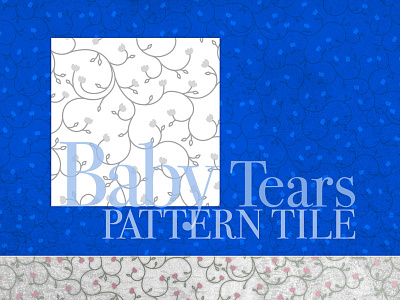 Baby Tears Seamless Pattern Tile (rev) floral illustration pattern seamless vector