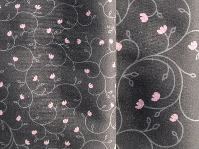 Fabric Pattern: Baby Tears - Charcoal & Pink
