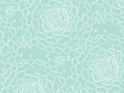 Pattern: densely packed mums floral illustration pattern seamless vector