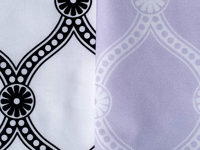 Exploring Ogee - black, white, lavender crafts fabric pattern quilting sewing wallpaper