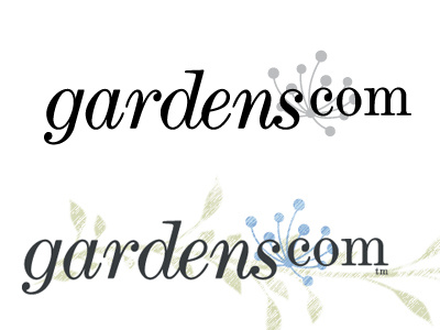 Logo for Gardens.com gardening logo website