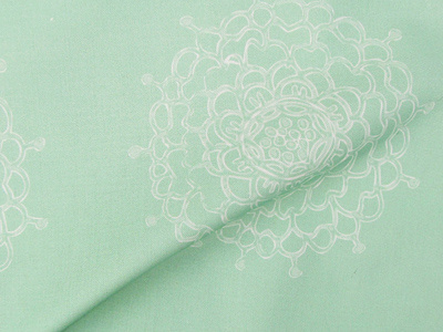 Seaglass Chrysanthemum Fabric Pattern fabric