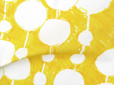 Big Fat Drops craft fabric fabric design hand drawn surface design yellow