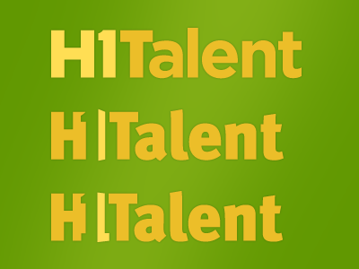 Logo: H1Talent Revision Ideas logo typography