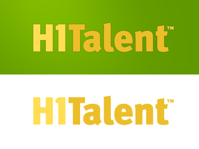 Logo Final for H1Talent.com logo typography